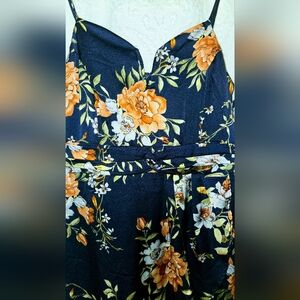 Floral Dress with Orange and White Flowers